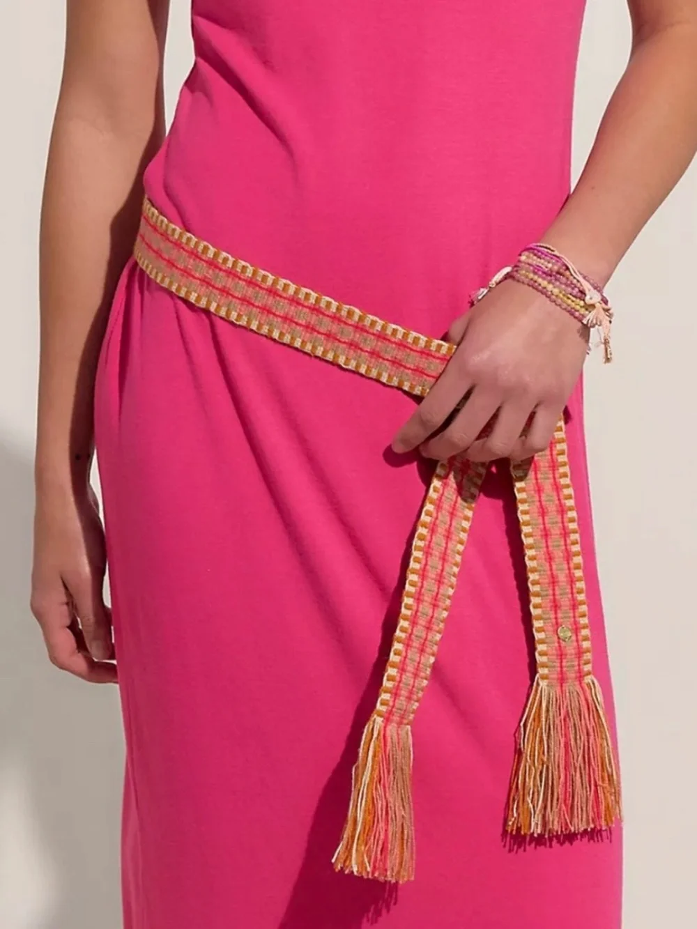 NWT $98 Free People Guanabana Wrap Belt O/S Sunset Combo